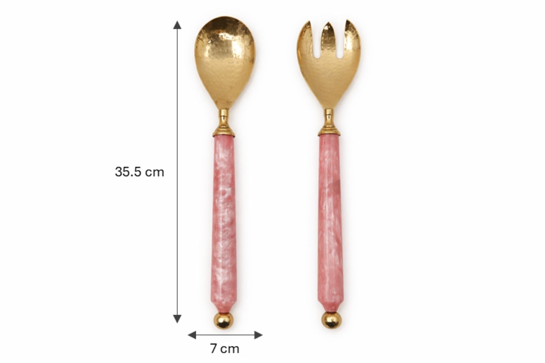 BLUSH RESIN SALAD SERVERS