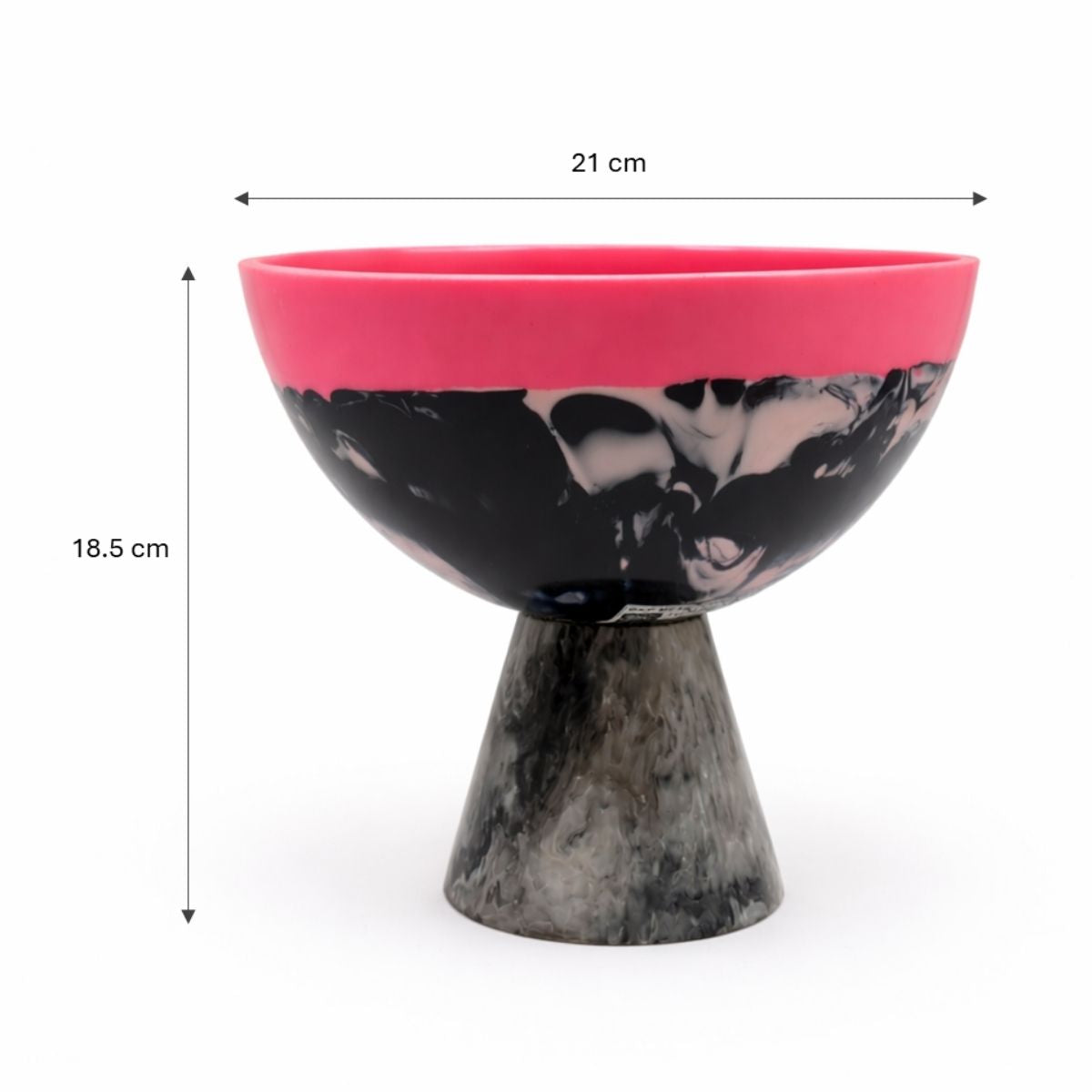 BLUSH NOIR GREY FOOTED RESIN STAND