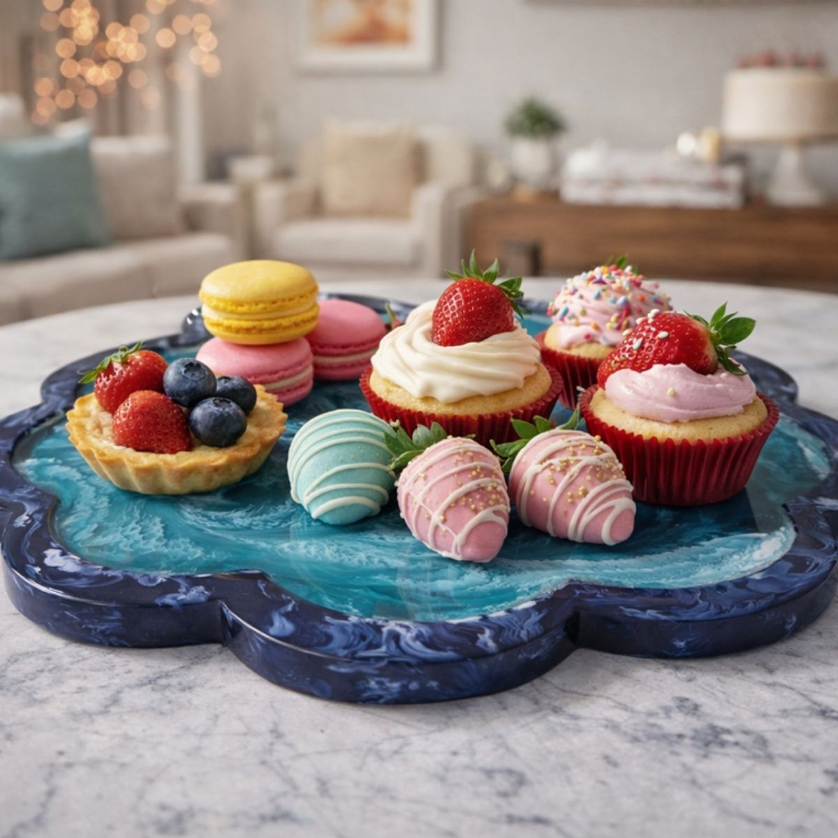 FLOWER RESIN TRAY
