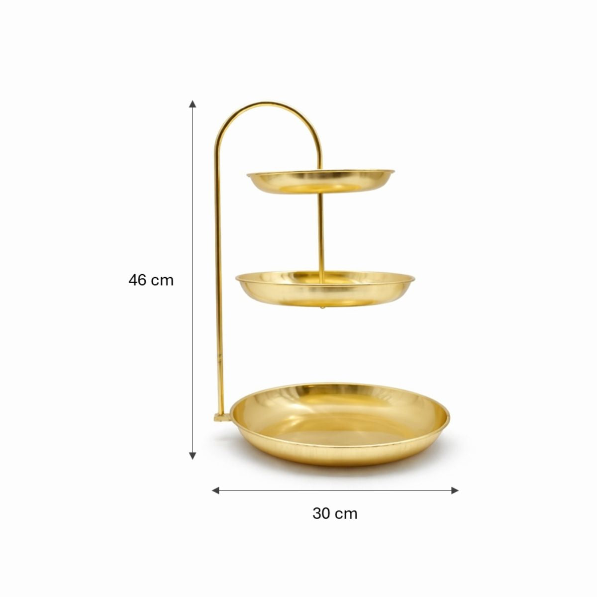 GOLD 3 TIER DESSERT STAND