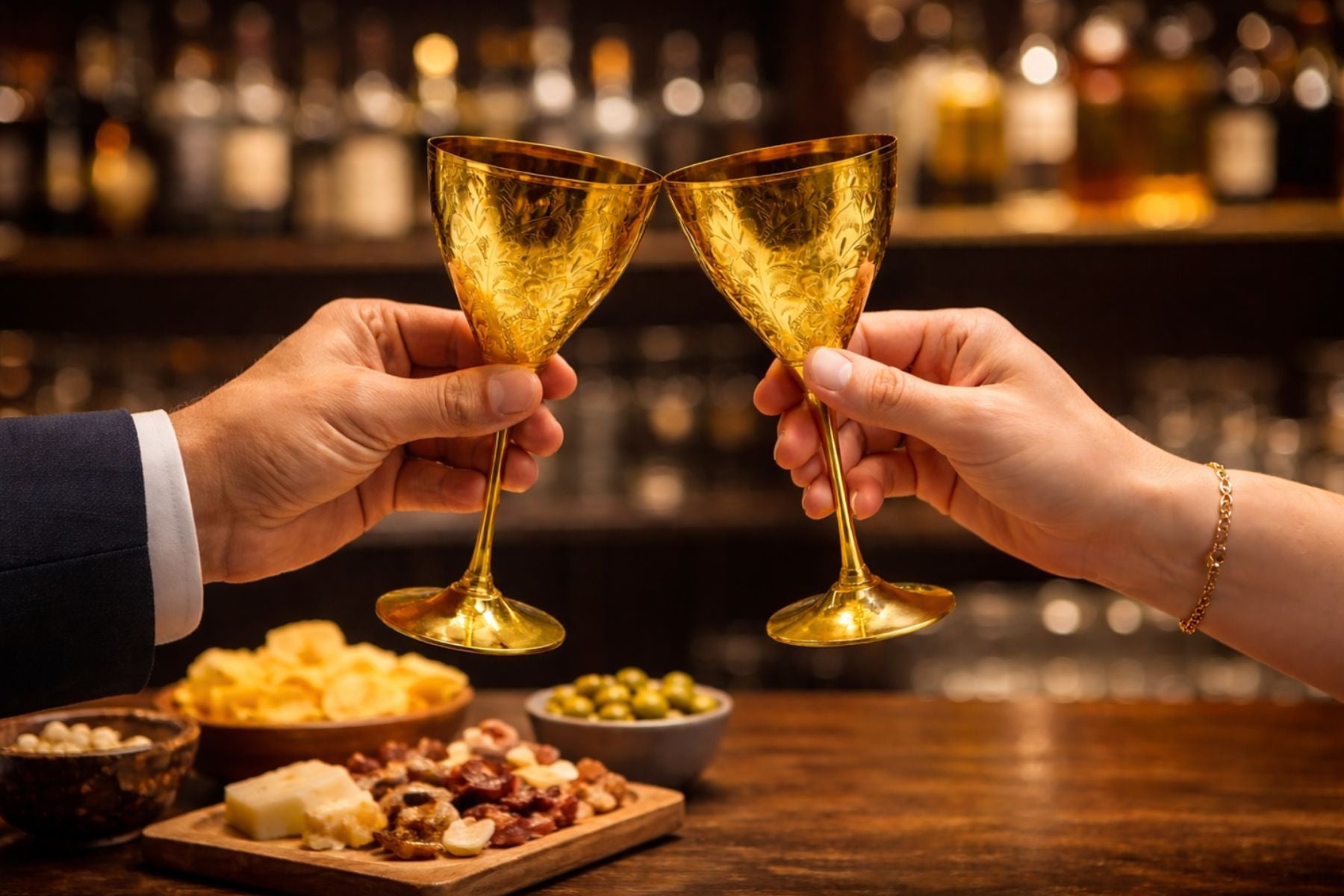 ELITE GOLD WINE GOBLETS