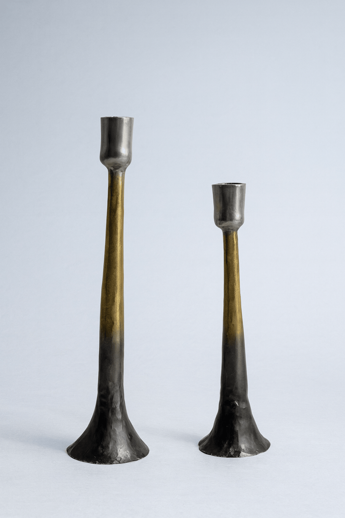 RUSTIC FORGED CANDLE HOLDERS