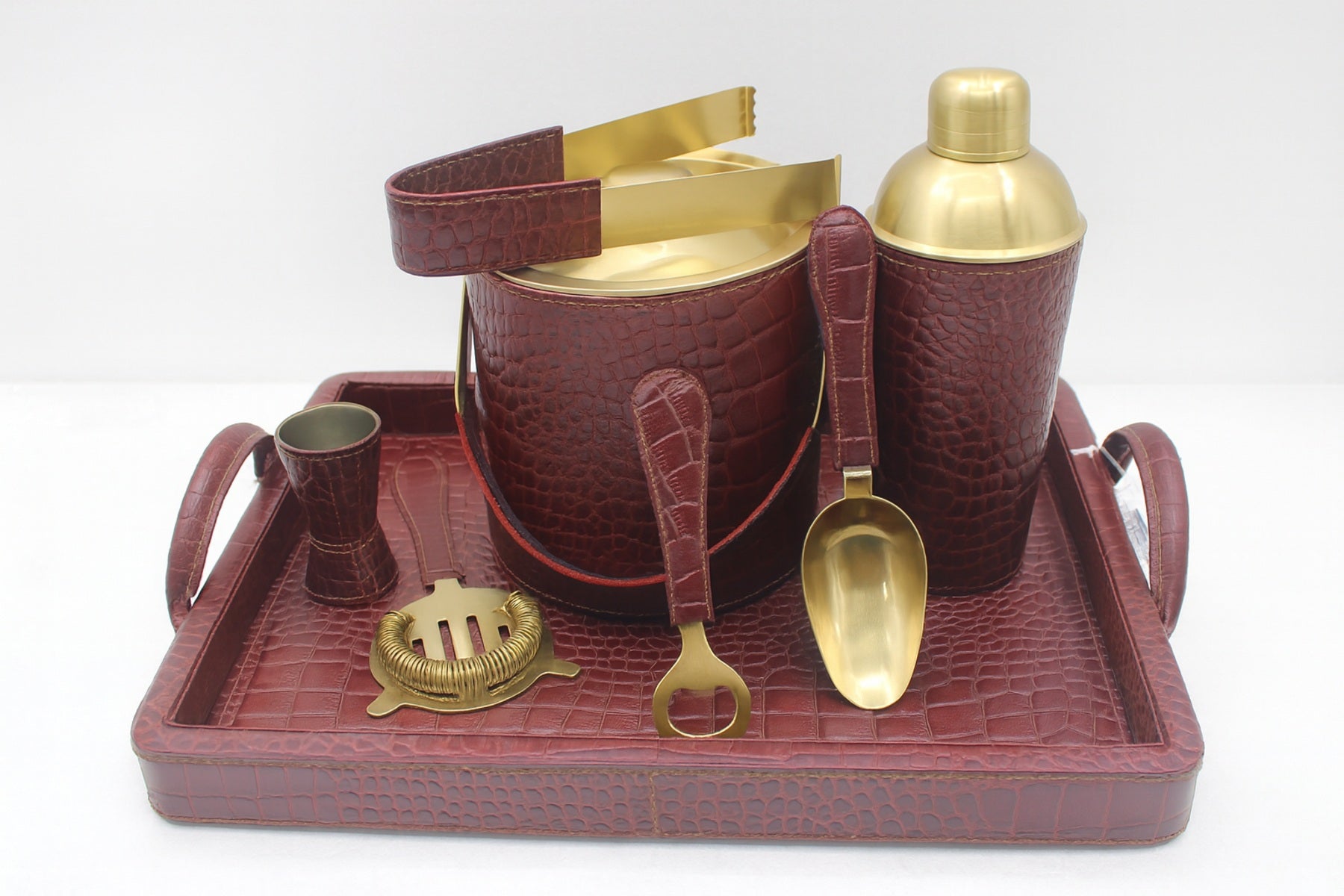 BORDEAUX ROYALE BAR SET WITH TRAY