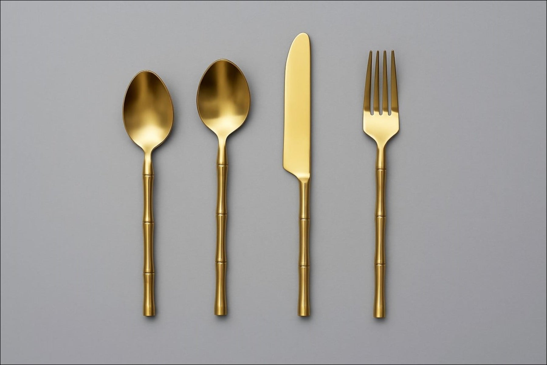 BAMBOO INSPIRED CUTLERY - SET OF 4