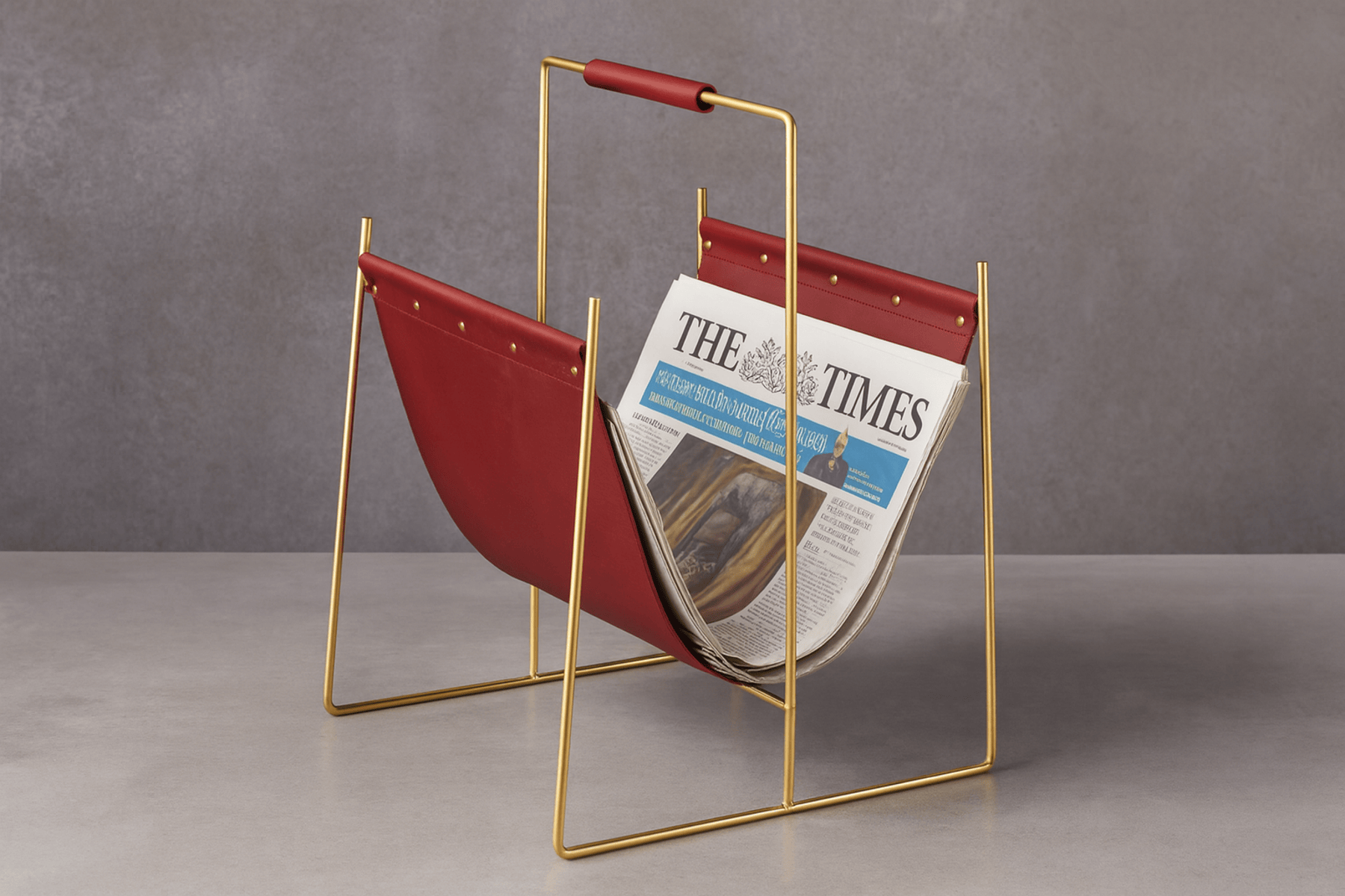 CRIMSON LUXE NEWSPAPER STAND